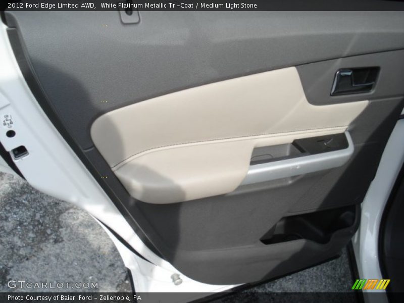 White Platinum Metallic Tri-Coat / Medium Light Stone 2012 Ford Edge Limited AWD