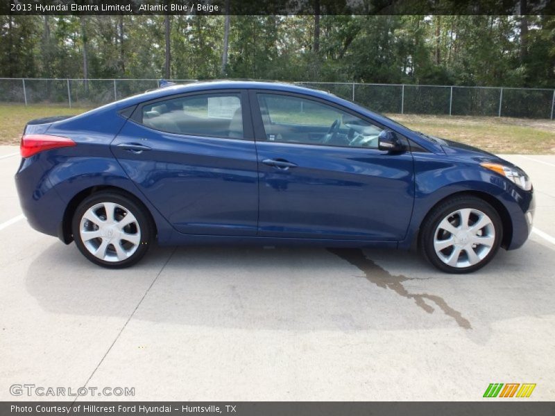 Atlantic Blue / Beige 2013 Hyundai Elantra Limited
