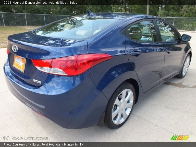 Atlantic Blue / Beige 2013 Hyundai Elantra Limited