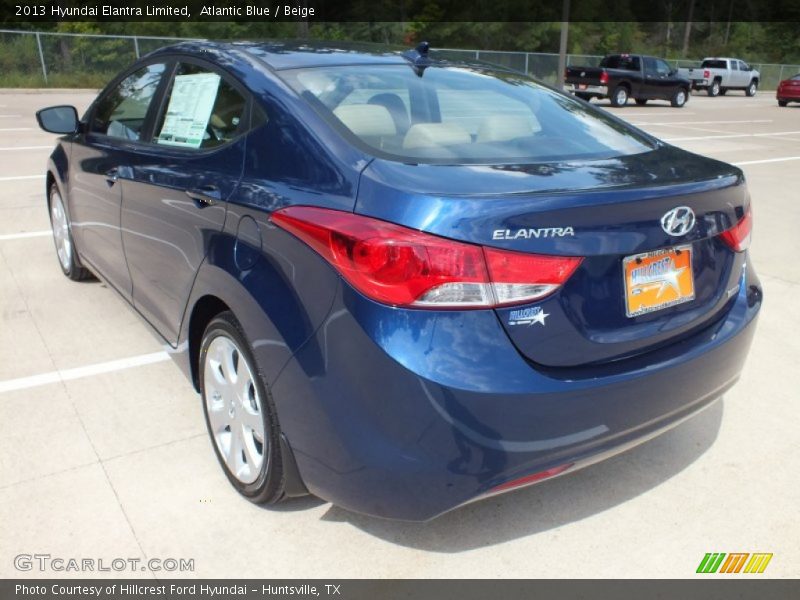 Atlantic Blue / Beige 2013 Hyundai Elantra Limited