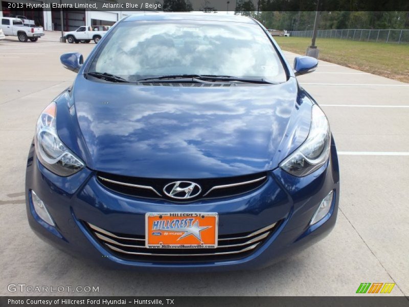 Atlantic Blue / Beige 2013 Hyundai Elantra Limited