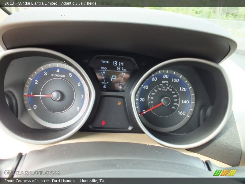 Atlantic Blue / Beige 2013 Hyundai Elantra Limited