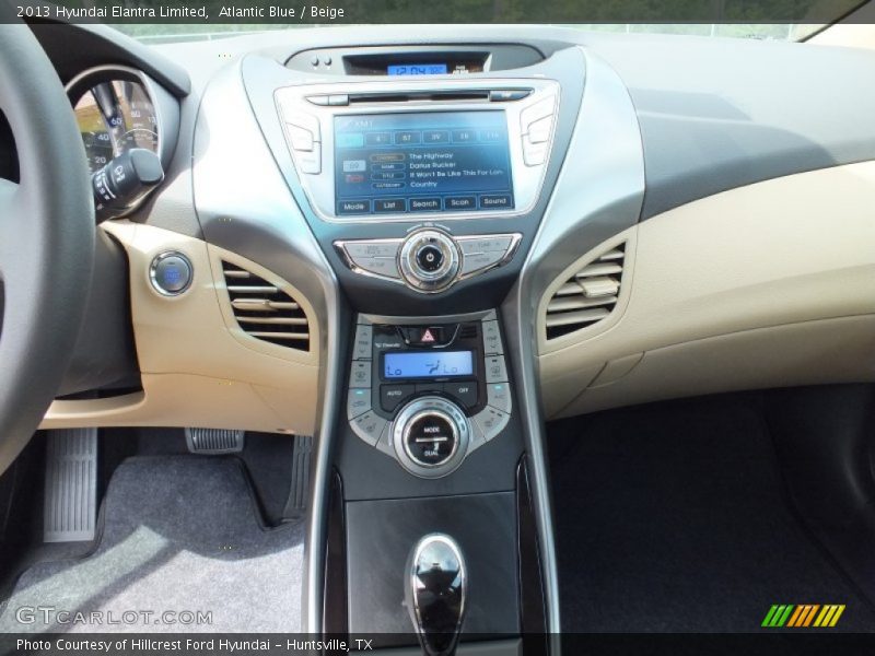 Atlantic Blue / Beige 2013 Hyundai Elantra Limited