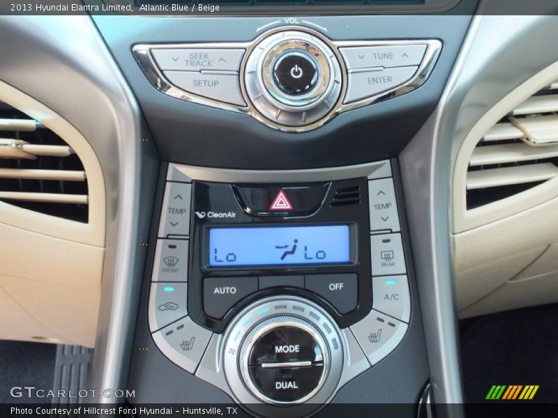 Atlantic Blue / Beige 2013 Hyundai Elantra Limited