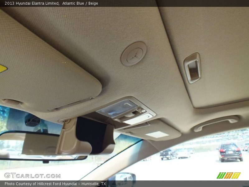 Atlantic Blue / Beige 2013 Hyundai Elantra Limited