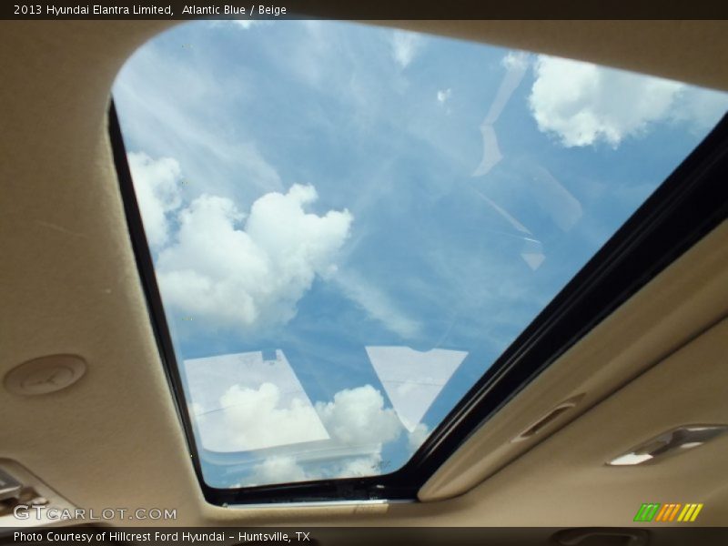 Atlantic Blue / Beige 2013 Hyundai Elantra Limited