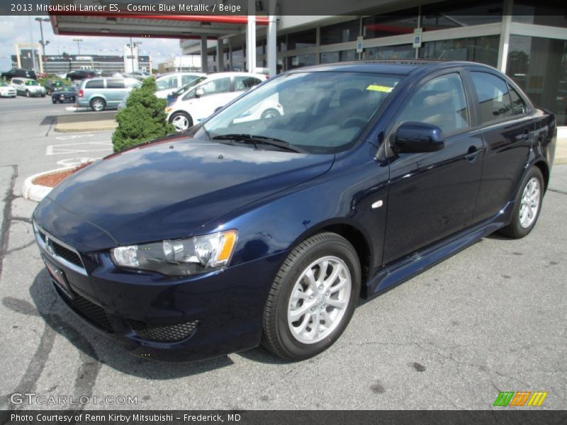 Cosmic Blue Metallic / Beige 2013 Mitsubishi Lancer ES