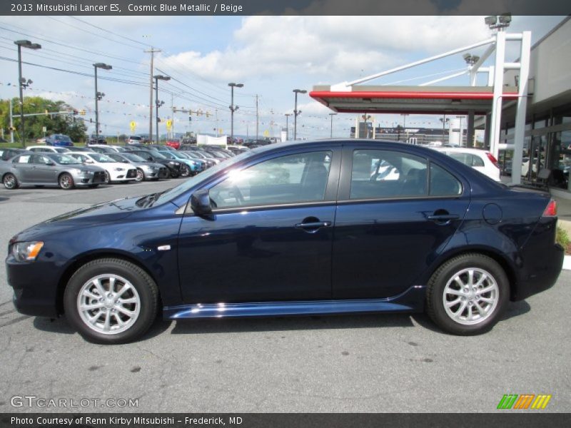 Cosmic Blue Metallic / Beige 2013 Mitsubishi Lancer ES