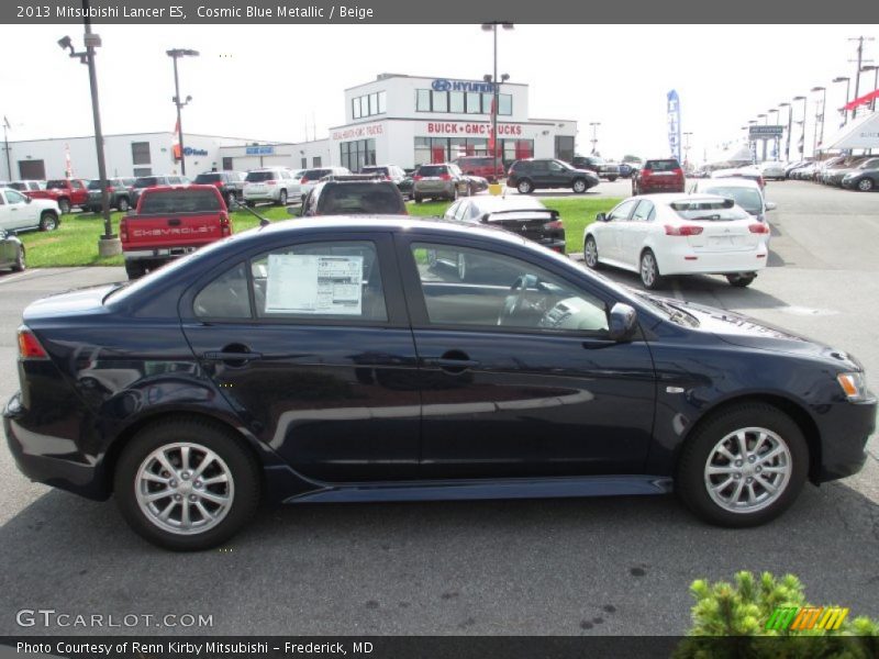 Cosmic Blue Metallic / Beige 2013 Mitsubishi Lancer ES