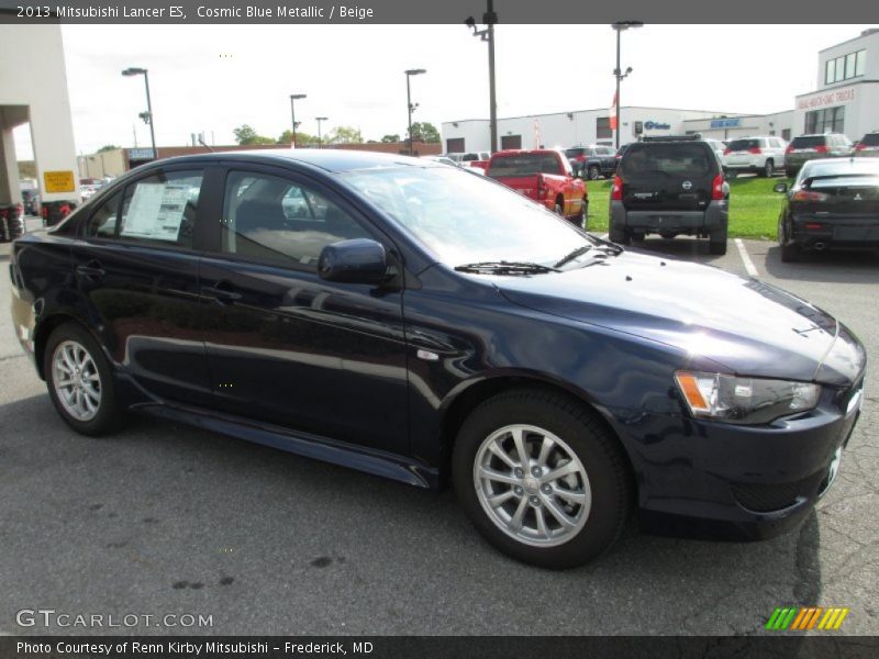 Cosmic Blue Metallic / Beige 2013 Mitsubishi Lancer ES