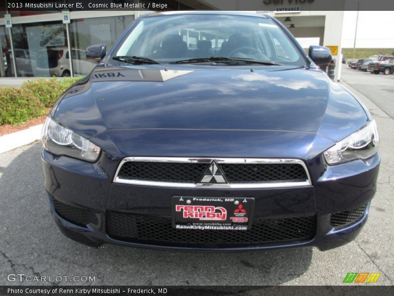 Cosmic Blue Metallic / Beige 2013 Mitsubishi Lancer ES