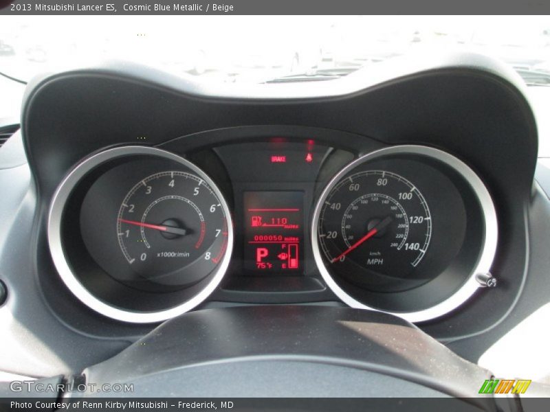 Cosmic Blue Metallic / Beige 2013 Mitsubishi Lancer ES