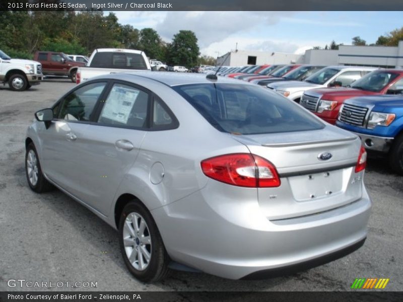 Ingot Silver / Charcoal Black 2013 Ford Fiesta SE Sedan
