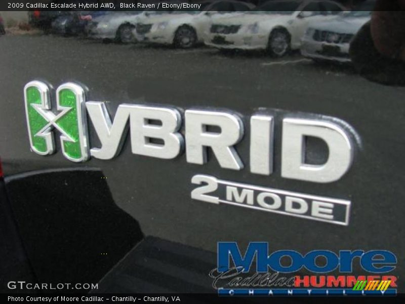 Black Raven / Ebony/Ebony 2009 Cadillac Escalade Hybrid AWD