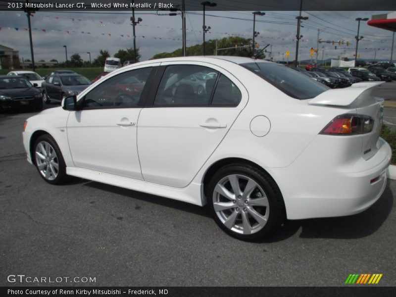 Wicked White Metallic / Black 2013 Mitsubishi Lancer GT