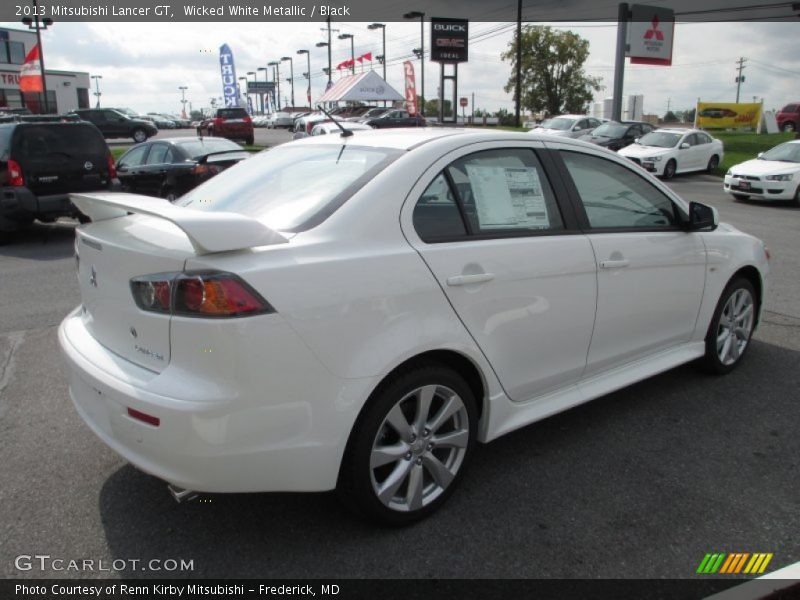 Wicked White Metallic / Black 2013 Mitsubishi Lancer GT