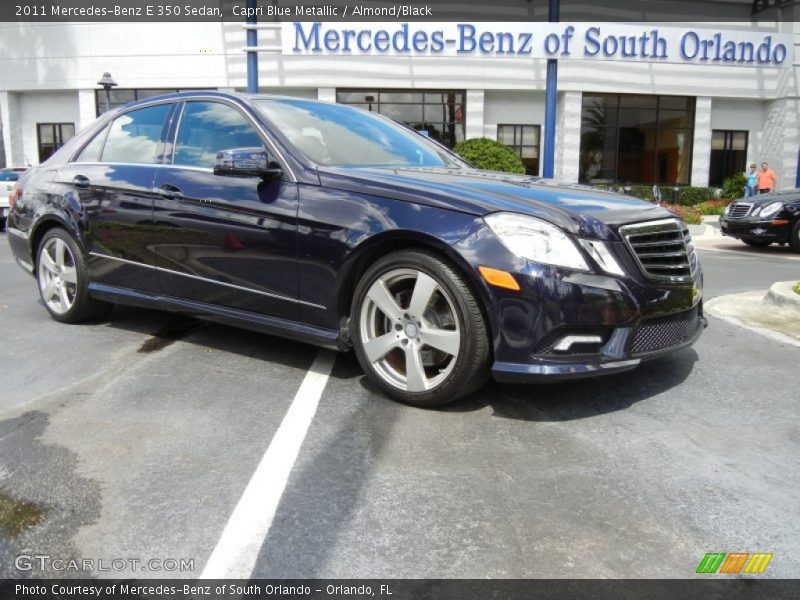 Capri Blue Metallic / Almond/Black 2011 Mercedes-Benz E 350 Sedan