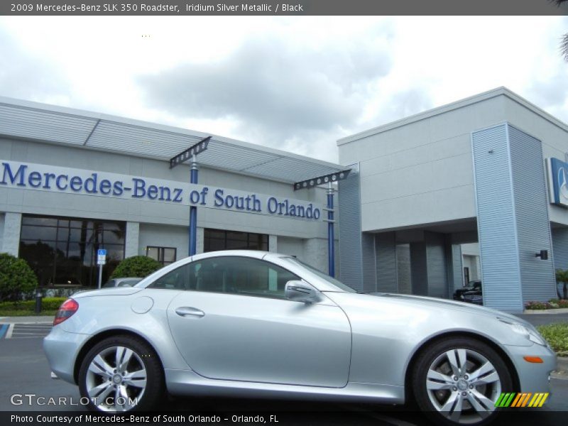 Iridium Silver Metallic / Black 2009 Mercedes-Benz SLK 350 Roadster