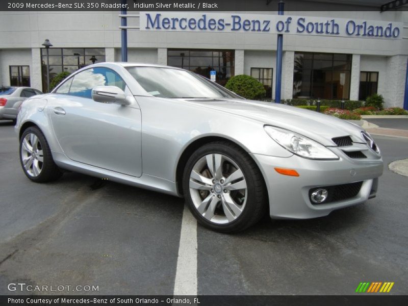 Iridium Silver Metallic / Black 2009 Mercedes-Benz SLK 350 Roadster