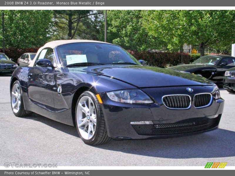 Monaco Blue Metallic / Beige 2008 BMW Z4 3.0i Roadster