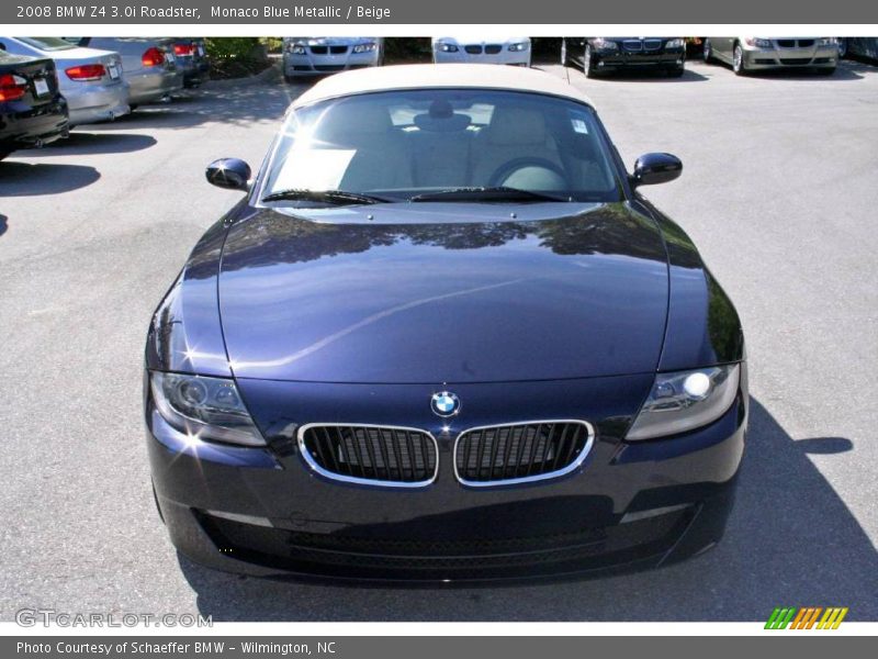 Monaco Blue Metallic / Beige 2008 BMW Z4 3.0i Roadster