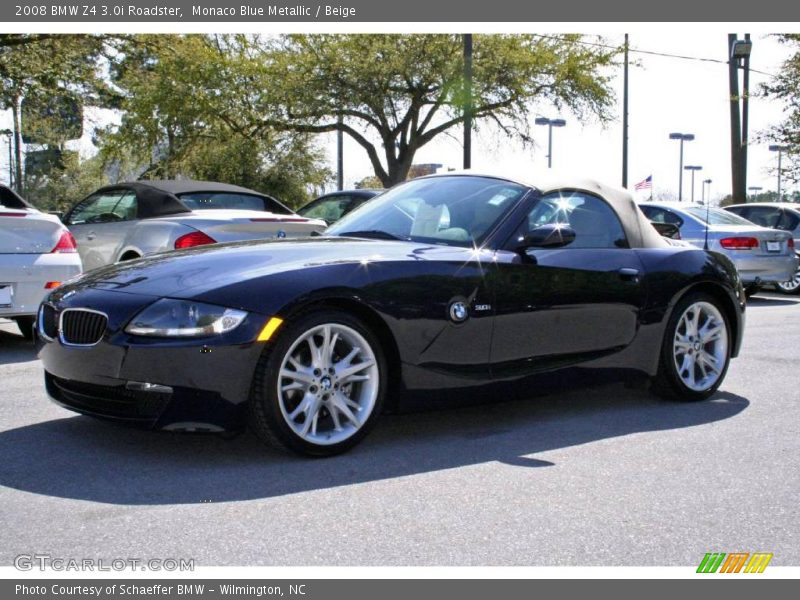 Monaco Blue Metallic / Beige 2008 BMW Z4 3.0i Roadster