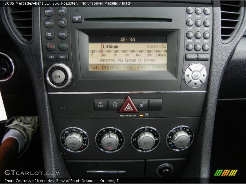 Controls of 2009 SLK 350 Roadster