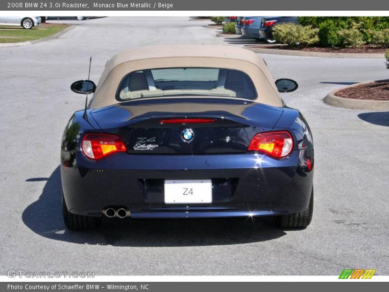 Monaco Blue Metallic / Beige 2008 BMW Z4 3.0i Roadster
