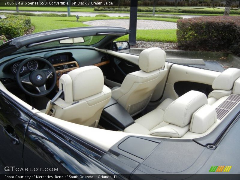 Jet Black / Cream Beige 2006 BMW 6 Series 650i Convertible