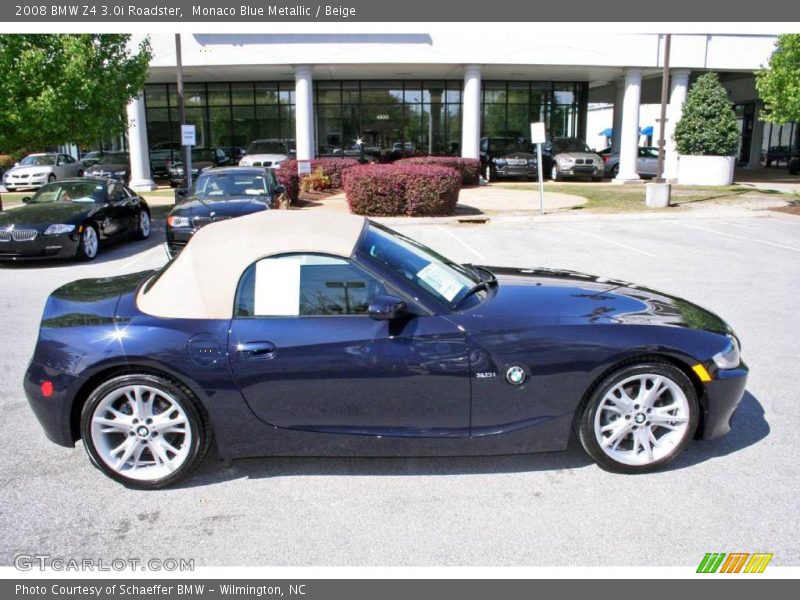 Monaco Blue Metallic / Beige 2008 BMW Z4 3.0i Roadster