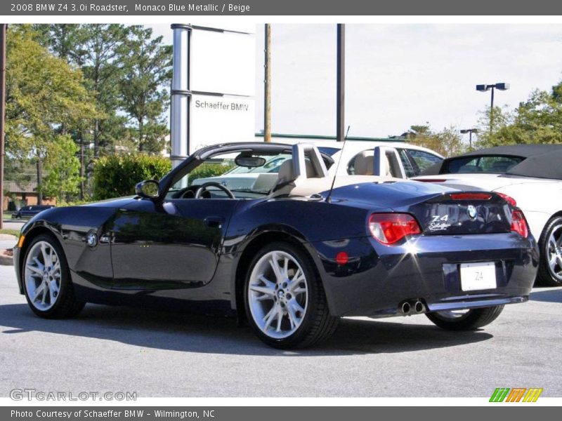 Monaco Blue Metallic / Beige 2008 BMW Z4 3.0i Roadster