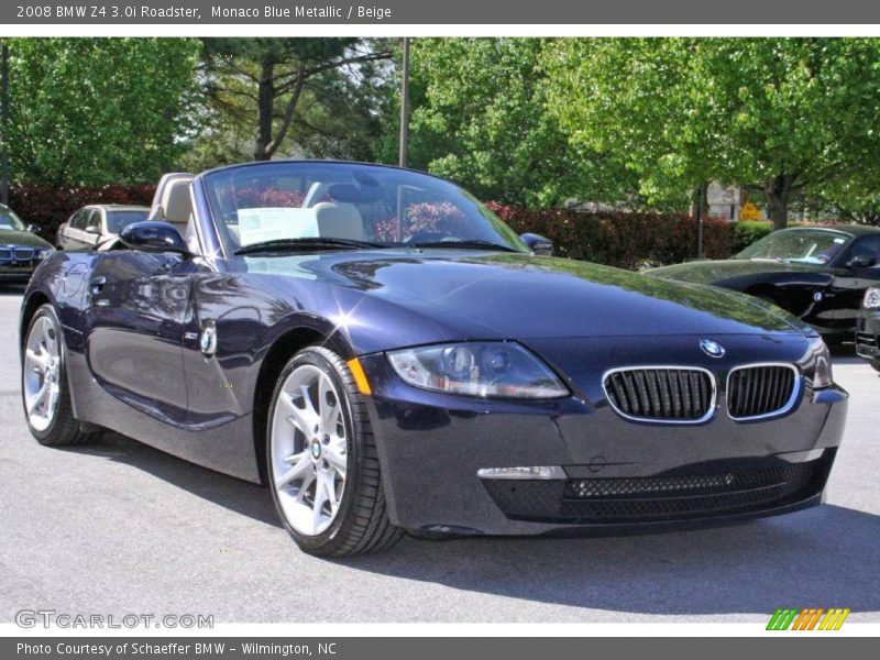 Monaco Blue Metallic / Beige 2008 BMW Z4 3.0i Roadster