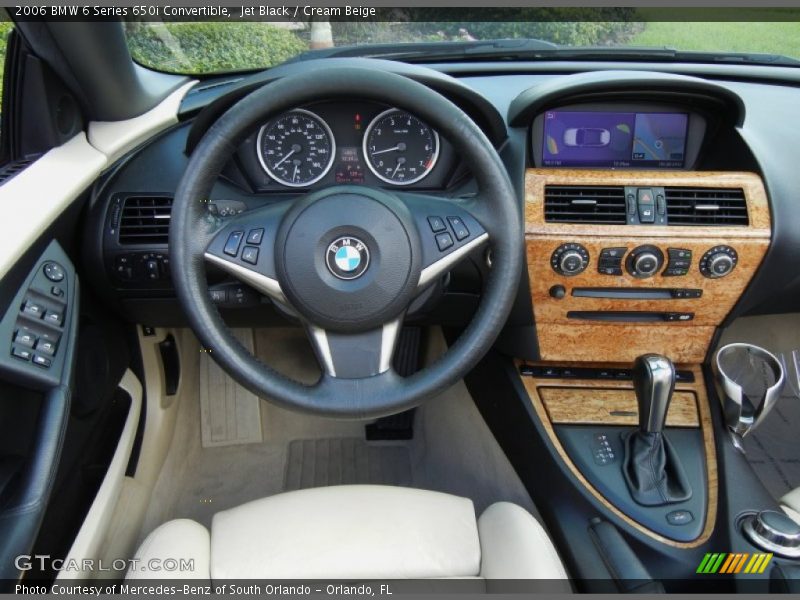 Jet Black / Cream Beige 2006 BMW 6 Series 650i Convertible