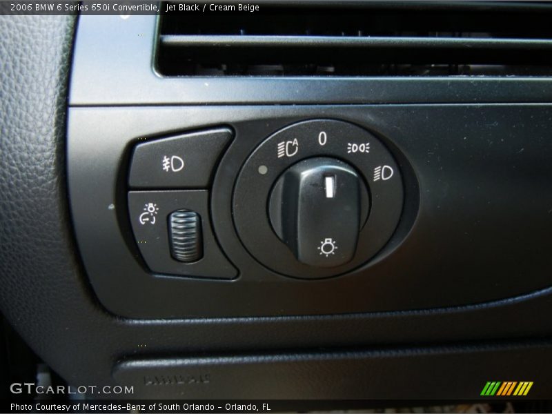 Jet Black / Cream Beige 2006 BMW 6 Series 650i Convertible