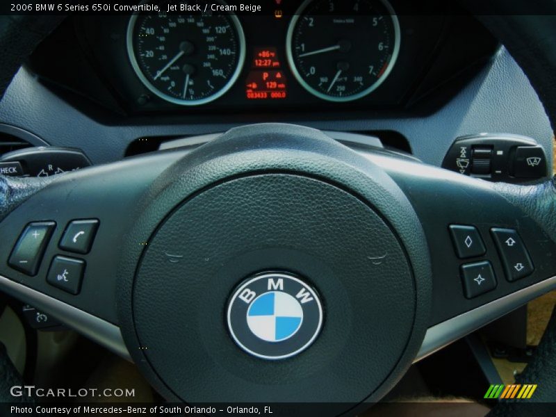 Jet Black / Cream Beige 2006 BMW 6 Series 650i Convertible