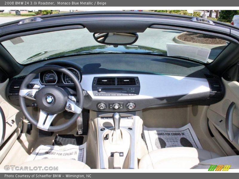 Monaco Blue Metallic / Beige 2008 BMW Z4 3.0i Roadster