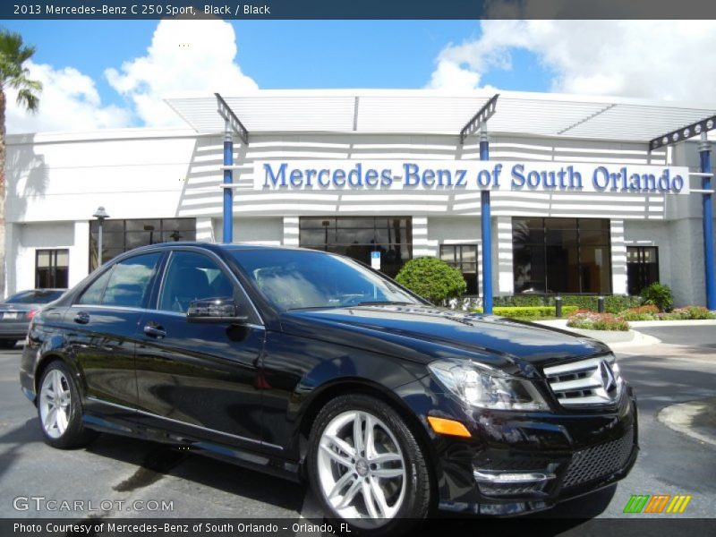 Black / Black 2013 Mercedes-Benz C 250 Sport
