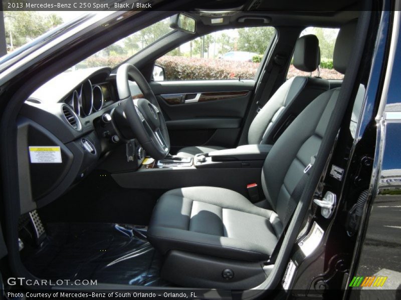 Black / Black 2013 Mercedes-Benz C 250 Sport