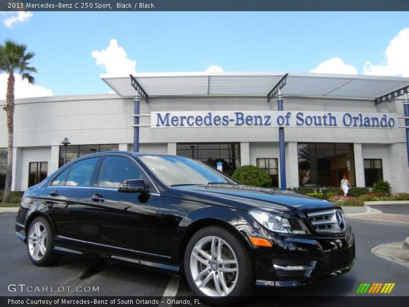 Black / Black 2013 Mercedes-Benz C 250 Sport