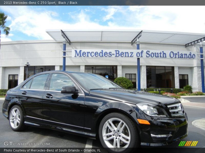 Black / Black 2013 Mercedes-Benz C 250 Sport