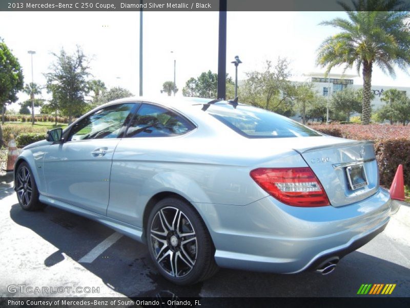 Diamond Silver Metallic / Black 2013 Mercedes-Benz C 250 Coupe