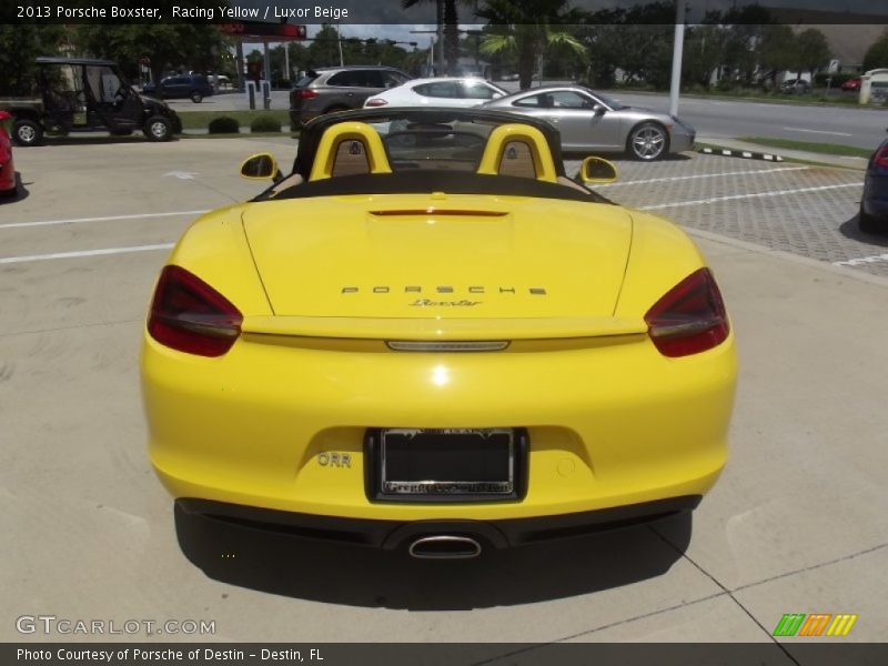 Racing Yellow / Luxor Beige 2013 Porsche Boxster