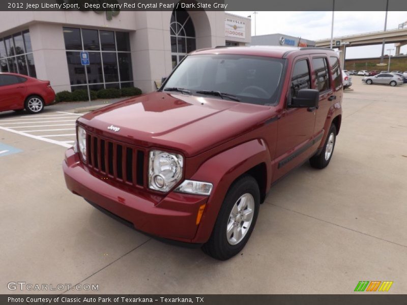 Deep Cherry Red Crystal Pearl / Dark Slate Gray 2012 Jeep Liberty Sport