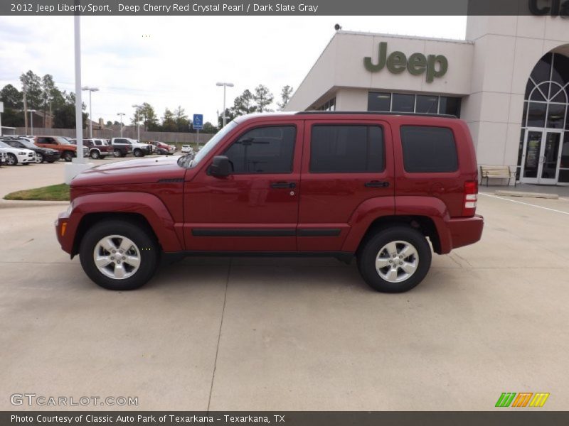 Deep Cherry Red Crystal Pearl / Dark Slate Gray 2012 Jeep Liberty Sport