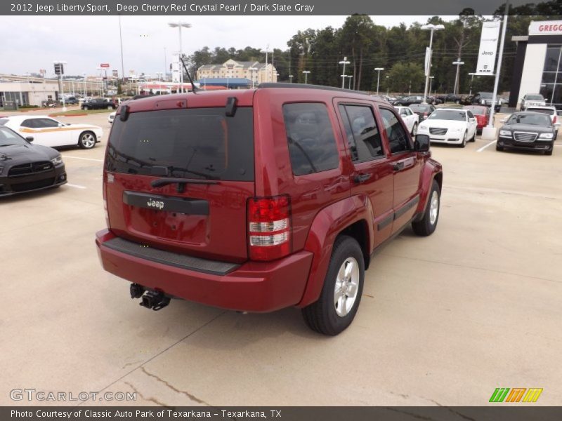 Deep Cherry Red Crystal Pearl / Dark Slate Gray 2012 Jeep Liberty Sport