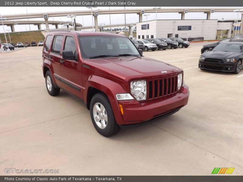 Deep Cherry Red Crystal Pearl / Dark Slate Gray 2012 Jeep Liberty Sport