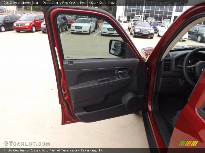Deep Cherry Red Crystal Pearl / Dark Slate Gray 2012 Jeep Liberty Sport