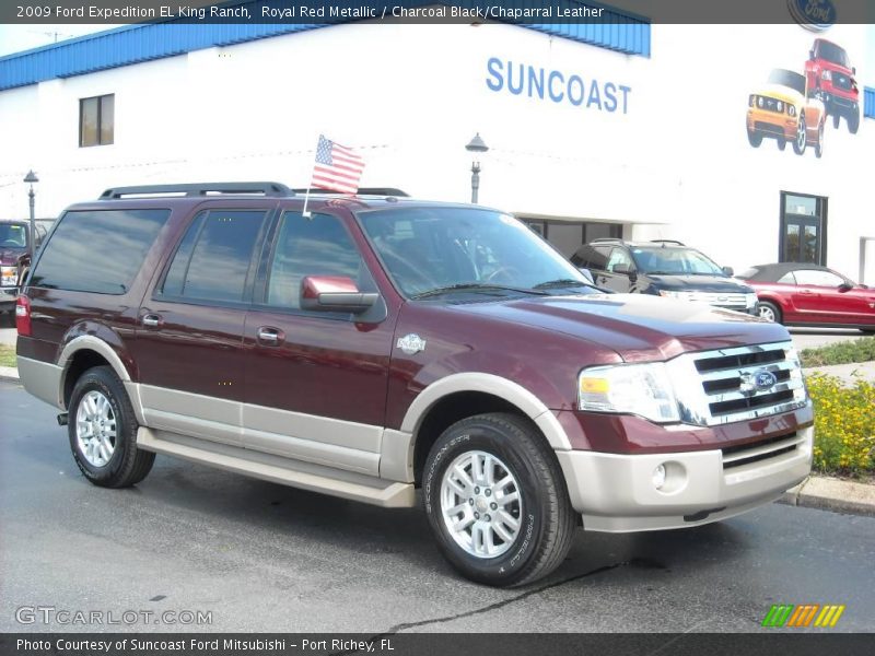 Royal Red Metallic / Charcoal Black/Chaparral Leather 2009 Ford Expedition EL King Ranch