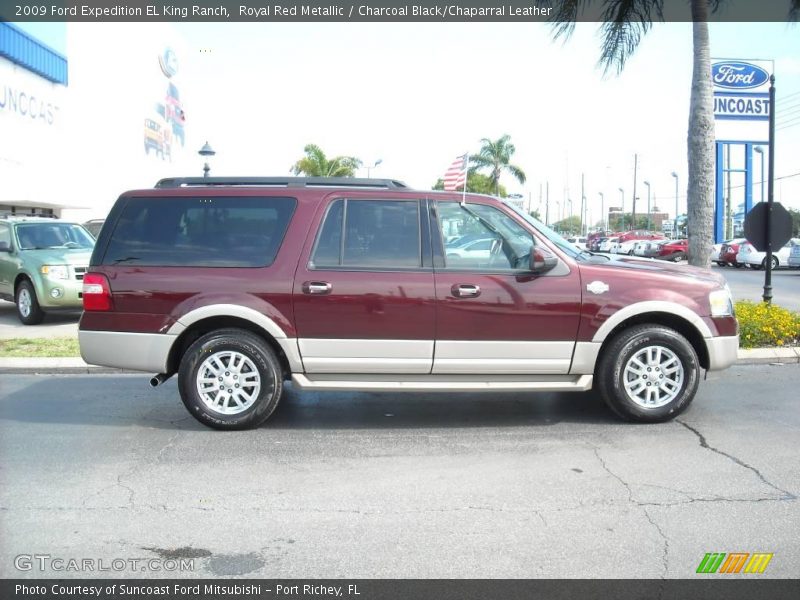 Royal Red Metallic / Charcoal Black/Chaparral Leather 2009 Ford Expedition EL King Ranch