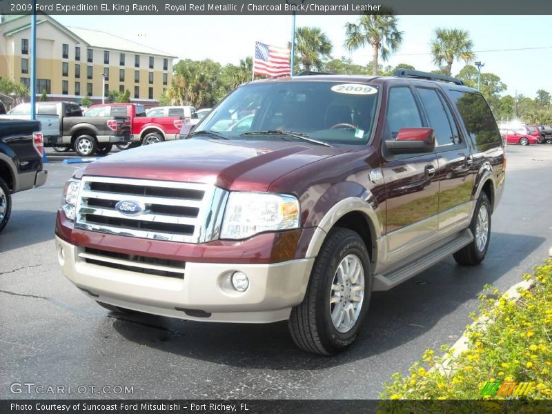 Royal Red Metallic / Charcoal Black/Chaparral Leather 2009 Ford Expedition EL King Ranch